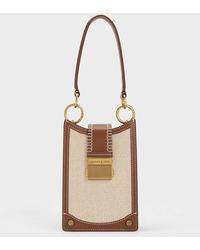 Charles & Keith - Winslet Belted Canvas Phone Pouch - Lyst
