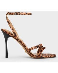 Charles & Keith - Jessy Recycled Polyester Bow Ankle-Strap Stiletto-Heel Sandals - Lyst