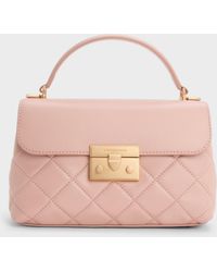 Charles & Keith - Alva Quilted Top Handle Bag - Lyst
