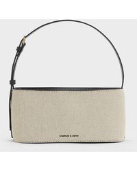 Charles & Keith - Wisteria Canvas Elongated Shoulder Bag - Lyst