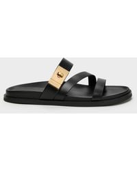 Charles & Keith - Aelin Metallic-Buckle Strappy Sandals - Lyst