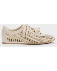Charles & Keith - Jace Crochet & Suede Flower Sneakers - Lyst