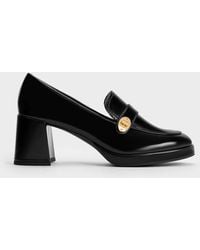 Charles & Keith - Metallic Accent Loafer Pumps - Lyst