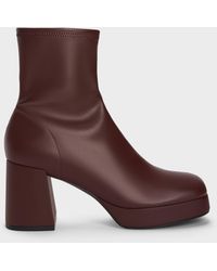 Charles & Keith - Platform Ankle Boots - Lyst