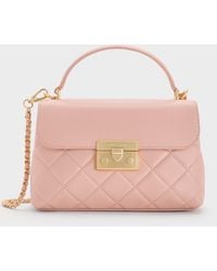 Charles & Keith - Alva Quilted Top Handle Bag - Lyst