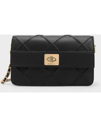 Charles & Keith - Eleni Quilted Crossbody Bag - Lyst