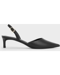 Charles & Keith - Escarpins À Talon De Chaton À Bride Arrière Et Bout Pointu - Lyst