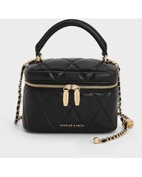 Charles & Keith - Arwen Quilted Top Handle Vanity Bag - Lyst