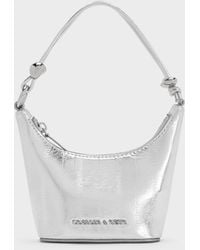 Charles & Keith - Micro Augustine Metallic Eel-Effect Chain-Handle Bag - Lyst
