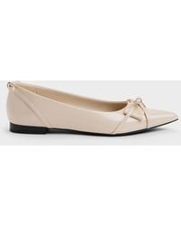 Charles & Keith - Bettina Double-Bow Pointed Ballet Flats - Lyst