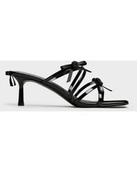 Charles & Keith - Kelis Rose-Bow Strappy Heeled Mules - Lyst