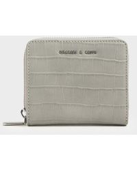 Charles & Keith - Croc-effect Small Zip-around Wallet - Lyst