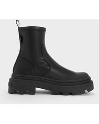 Charles & Keith - Indra Chunky Ridged-sole Ankle Boots - Lyst