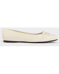 Charles & Keith - Square-toe Bow Ballet Flats - Lyst