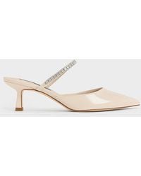Charles & Keith - Ambrosia Gem-embellished Pointed-toe Mules - Lyst