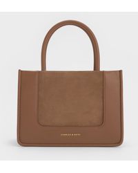 Charles & Keith - Mini Daylla Recycled Suede Tote Bag - Lyst
