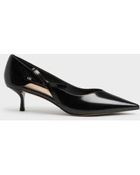 Charles & Keith - Anastasia Leather Kitten Heels - Lyst
