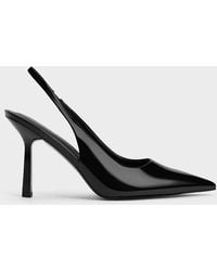 Charles & Keith - Patent Pointed Slingback Pumps - Lyst