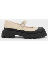 Charles & Keith - Indra Two-tone Platform Mary Janes - Lyst