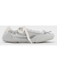 Charles & Keith - Cece Mesh Ruched Bow Ballet Sneakers - Lyst