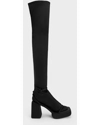 Charles David Debutante Thigh High Boot in Black Lyst