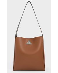 Charles & Keith - Trice Metallic Accent Large Hobo Bag - Lyst