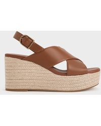 Charles & Keith - Crossover Espadrille Wedges - Lyst