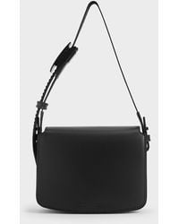 Charles & Keith - Boxy Front Flap Shoulder Bag - Lyst