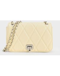 Charles & Keith - Arwen Diamond-Quilt Shoulder Bag - Lyst
