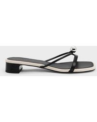 Charles & Keith - Georgie Metal-Ball Heeled Mules - Lyst