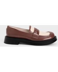 Charles & Keith - Penelope Two-tone Penny Loafers - Lyst