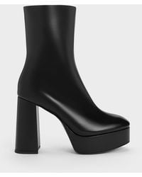 Charles & Keith - Platform Side-zip Ankle Boots - Lyst