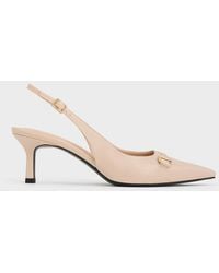Charles & Keith - Leslie Metallic-accent Slingback Pumps - Lyst