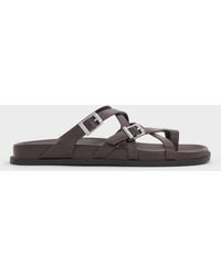 Charles & Keith - Crossover Toe-ring Sandals - Lyst