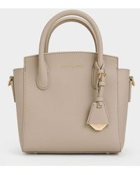 Charles & Keith - Harper Structured Top Handle Bag - Lyst