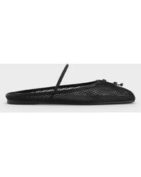 Charles & Keith - Mesh Bow Square-Toe Ballet Mules - Lyst
