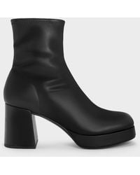 Charles & Keith - Platform Ankle Boots - Lyst