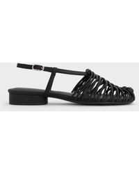 Charles & Keith - Linnea Woven Slingback Caged Sandals - Lyst