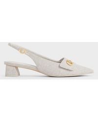 Charles & Keith - Marley Tweed Slingback Pumps - Lyst
