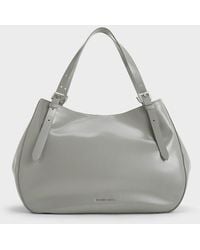 Charles & Keith - Buckle-strap Slouchy Tote Bag - Lyst