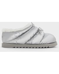 Charles & Keith - Egan Nylon Puffy Mules - Lyst
