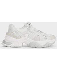 Charles & Keith - Mesh Contrast-Trim Chunky Sneakers - Lyst