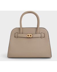 Charles & Keith - Aubrielle Belted Tote Bag - Lyst