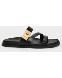 Charles & Keith - Aelin Metallic-Buckle Strappy Sandals - Lyst