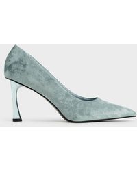Charles & Keith Holiday 2021 Collection: Ellie Velvet Stiletto Court Shoes - Green