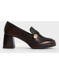 Charles & Keith - Metallic Accent Loafer Pumps - Lyst