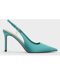 Charles & Keith - Teardrop-Crystal Pointed Slingback Pumps - Lyst