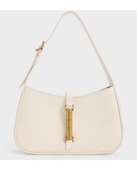 Charles & Keith - Cesia Metallic-Accent Shoulder Bag - Lyst