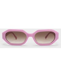 Charles & Keith - Gabine Recycled Acetate Oval Sunglasses - Lyst