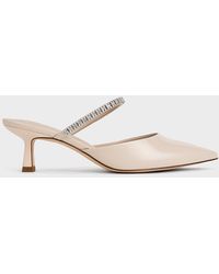 Charles & Keith - Ambrosia Gem-embellished Pointed-toe Mules - Lyst